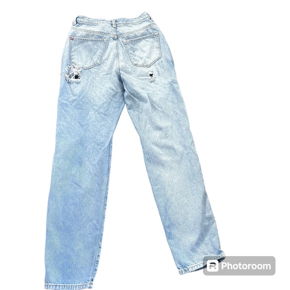 BDG High Rise Mom Destroyed Jeans Urban Outfitters Straight Leg Women - Picture 2 of 6